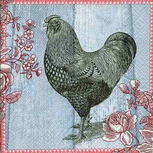 Papírové ubrousky Painted Rooster