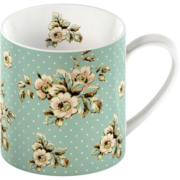 Porcelánový hrnek Green Floral Cottage Flower