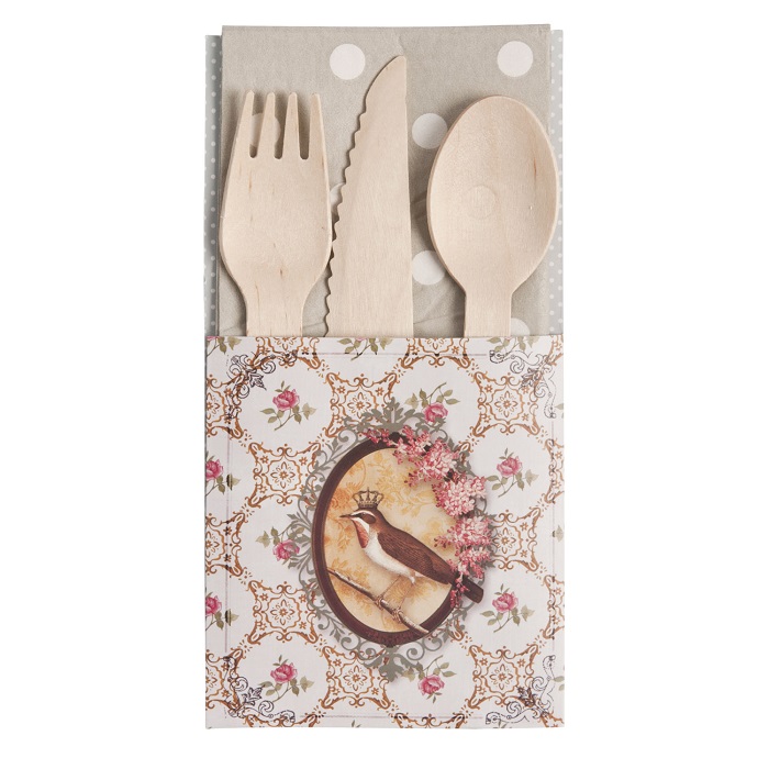 Dřevěný příbor-sada 4kusů