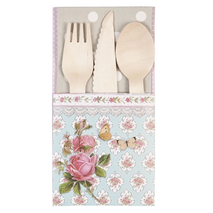 Dřevěný příbor-sada 4kusů