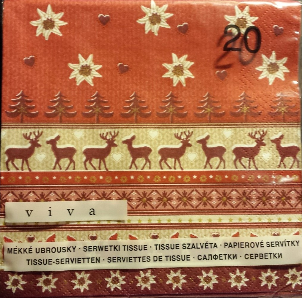 Papírové ubrousky Vánoční 20ks