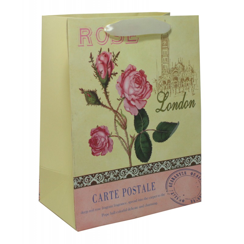 Dárková papírová taška střední Růže