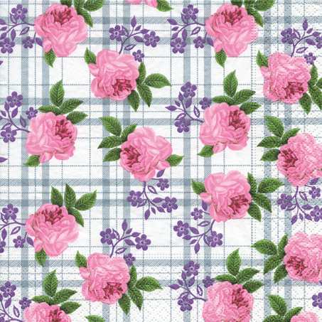 Papírové ubrousky Rose pattern 20ks
