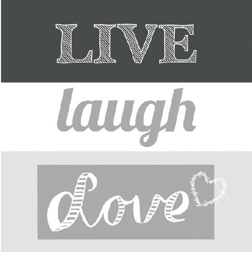 Papírové ubrousky Live Laugh Love 20ks