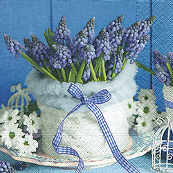 Papírové ubrousky Pot of muscari 20ks
