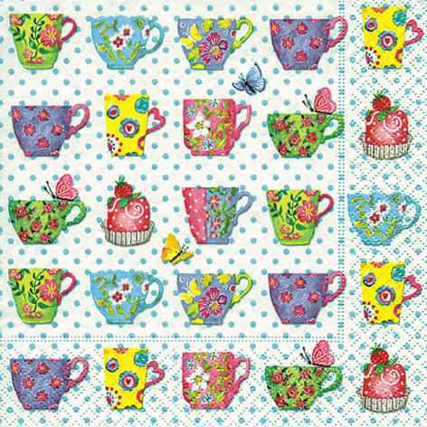 Papírové ubrousky Happy Tea Time