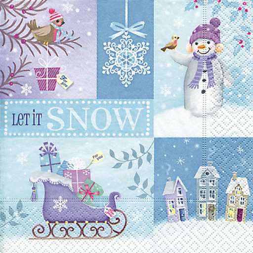 Papírové ubrousky Let it Snow 20ks