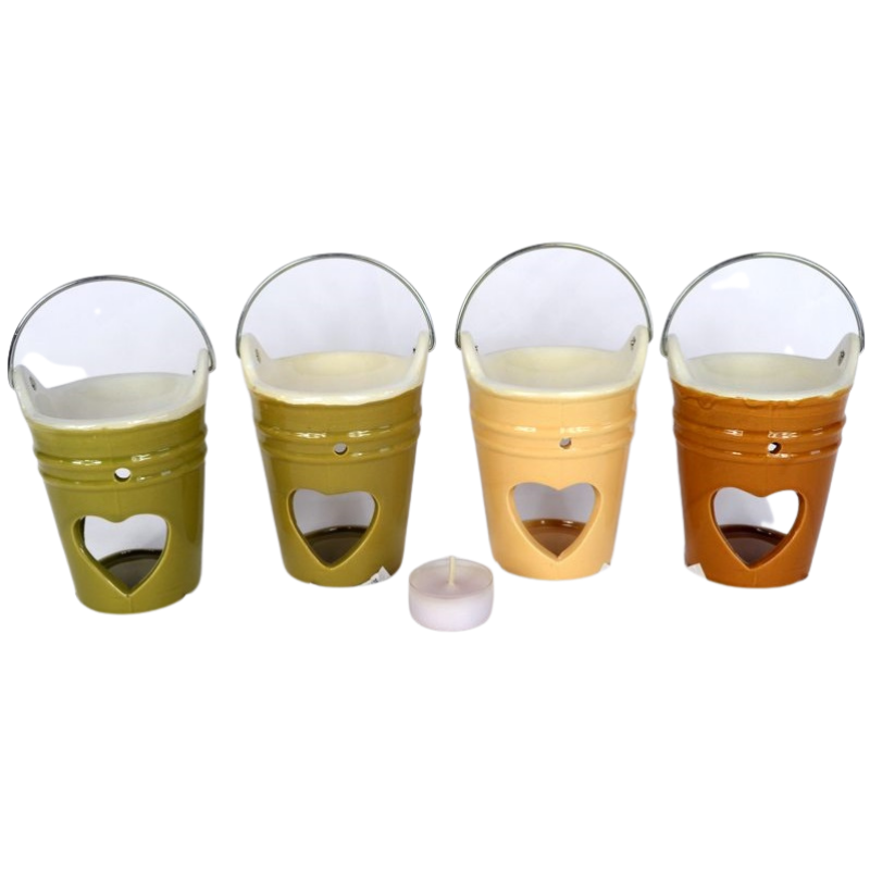 Aromalampa keramická kyblík-3 barvy
