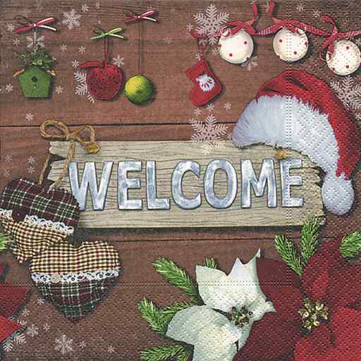 Papírové ubrousky Welcome Christmas 20ks