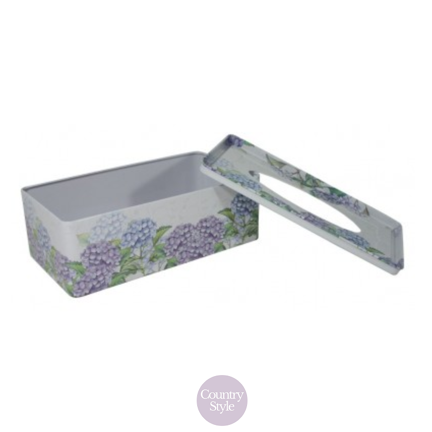 Kovová krabička na papírové kapesníky Hortensia